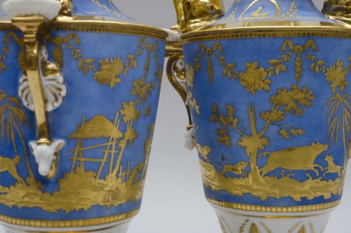 Paire de grands vases aux lions, Russie (Fin 18e siècle) - Louis XVI