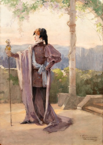 Modello du portrait de Sarah Bernhardt dans le rôle de Jacasse 1907 - Tableaux et dessins Style Art Déco