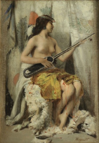 Henri Regnault (1843-1871) - Jeune femme Orientale - Tableaux et dessins Style 