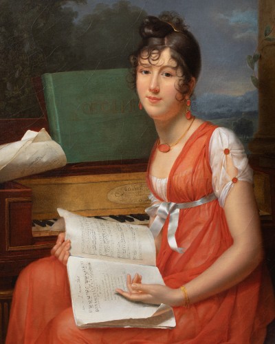 Adèle ROMANY (1769 – 1846) - Portrait de Melle Thevenet de Montgarrel - Tableaux et dessins Style 