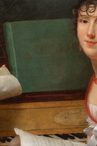 Tableaux et dessins Tableaux XIXe siècle - Adèle ROMANY (1769 – 1846) - Portrait de Melle Thevenet de Montgarrel