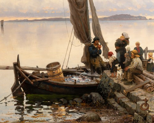 Frithjof Smith-Hald (Kristiansand (Norvège) 1846 - Chicago (Etats-Unis) 1903 - Tableaux et dessins Style 