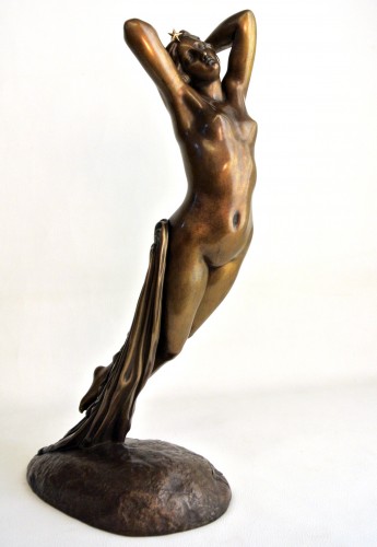 Sculpture Sculpture en Bronze - Une heure de la nuit d'après Joseph Pollet (1814-1870)