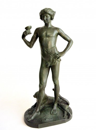 Jeune Bacchus d'après Antonin Carlès (1851-1919) - Sculpture Style Art Déco