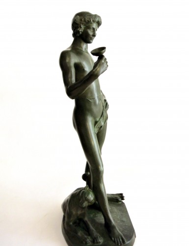 Sculpture Sculpture en Bronze - Jeune Bacchus d'après Antonin Carlès (1851-1919)