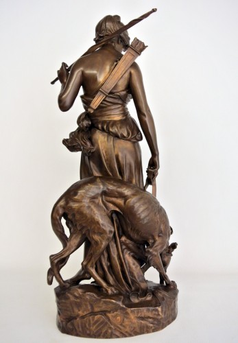 XIXe siècle - Nymphe de Diane d'après Eugène Aizelin (1821-1902)