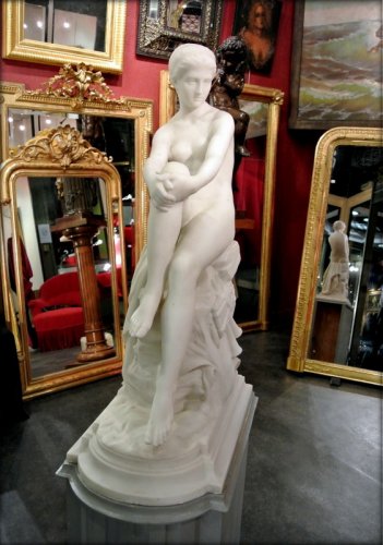 Sculpture Sculpture en Marbre - "Chloé" sculpture en marbre fin XIXe
