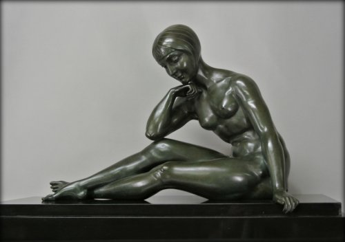 Art Déco - Statue en bronze signée Morante