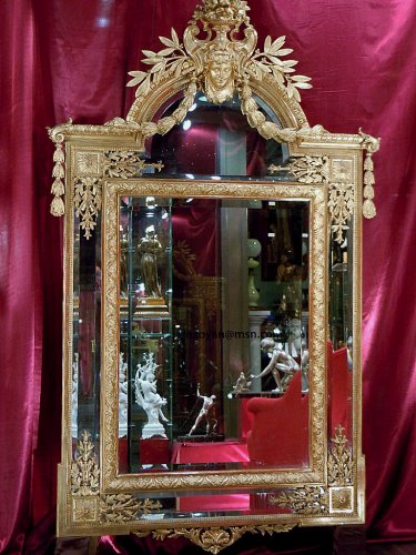 Grand miroir Napoléon III à parcloses