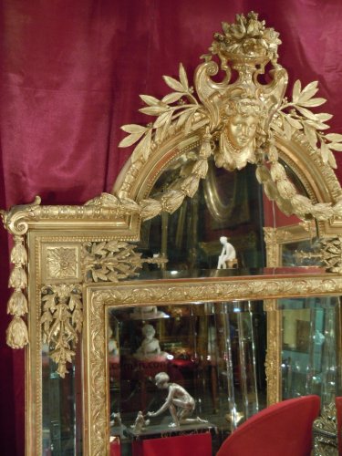 Napoléon III - Grand miroir Napoléon III à parcloses