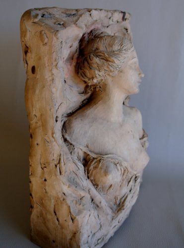 Art nouveau - Buste de jeune femme - CH. DESVERGNES