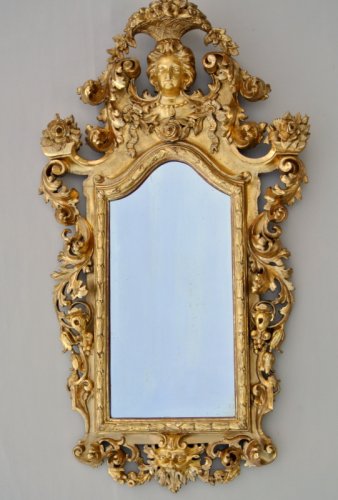 Miroir "Au visage" Italie début XIXe - Miroirs, Trumeaux Style 