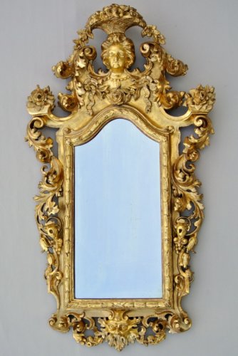 Miroirs, Trumeaux  - Miroir "Au visage" Italie début XIXe