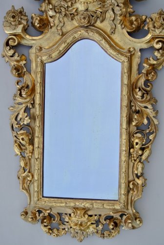XIXe siècle - Miroir "Au visage" Italie début XIXe