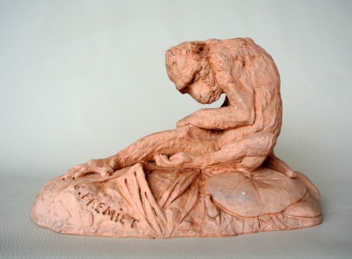 Sculpture Sculpture en Terre cuite - Terre cuite signée Emmanuel Frémiet (1824-1910)