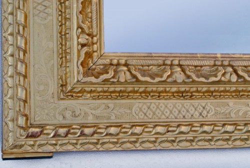 Miroir Napoléon III en bois sculpté et doré - Napoléon III