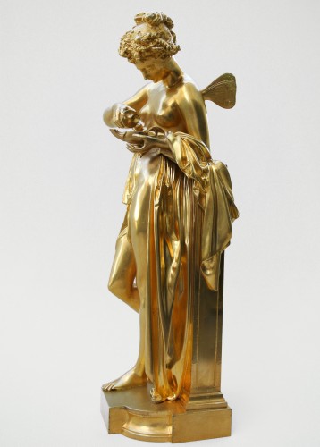 Sculpture Sculpture en Bronze - Psyché à la lampe - A.Carrier-Belleuse (1824/1887)