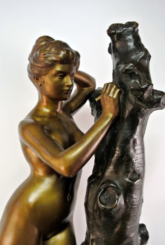 Allégorie de l'Histoire - Alfred Boucher (1850-1934) - Sculpture Style Art nouveau