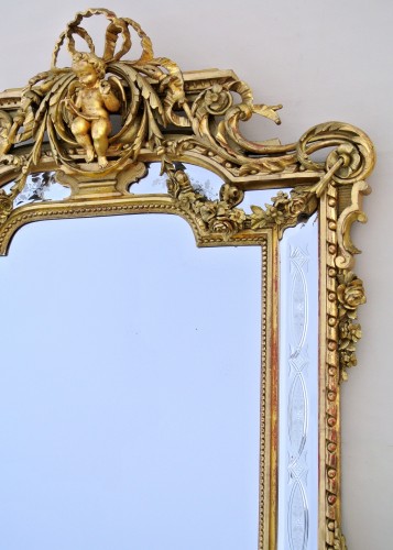Miroir à réserves d'époque XIXe - Marc Menzoyan
