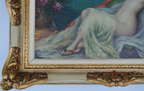Jeune femme allongée - Louis Ridel (1866-1937) - Art nouveau