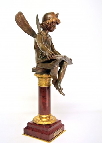 Génie des Sciences - Alfred-Joseph Charron (1863/1955) - Sculpture Style Art nouveau