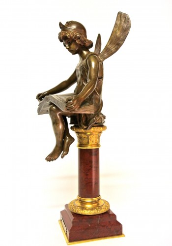 Sculpture Sculpture en Bronze - Génie des Sciences - Alfred-Joseph Charron (1863/1955)