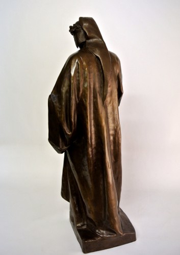 Sculpture Sculpture en Bronze - Dante Alighieri - Affortunato Gory (1895/1925)