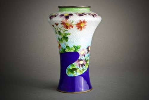 XIXe siècle - Vase cloisonné, Japon