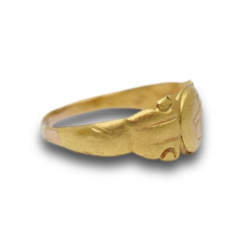 Bague "Chi-Rho" en or, Romain 3e - 4e siècle après  J.?-?C. - Bijouterie, Joaillerie Style 