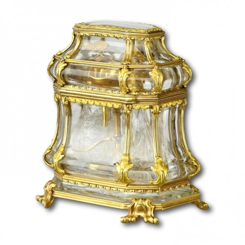 XVIIIe siècle - Exceptionnel nécessaire en cristal de roche monté sur or