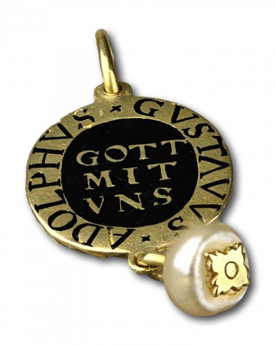 Antiquités - Médaille d'or des Royalistes pour Gustave Adolphus (1694-1632), roi de Suède