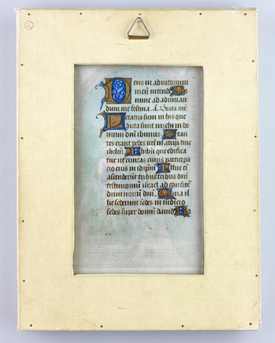 Antiquités - Page manuscrite Fuite en Egypte. Français, peut-être Paris, début du 16e siècle
