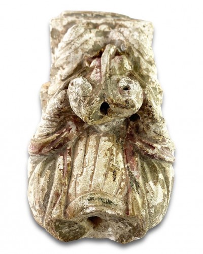 Antiquités - Sedes Sapientiae en pierre calcaire, Sud de la France fin XIIe - début XIIIe siècle.