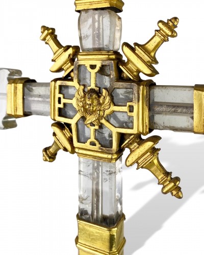 Importante croix processionnelle en cristal de roche, Espagne 13e / 14e siècle - Matthew Holder