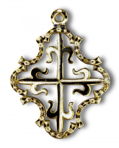 Antiquités - Ordre d'or et d'émail pour Saint Dominique. Espagne vers 1630
