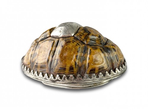  - Tabatière en forme de tortue étoilée en argent, début du XVIIIe siècle