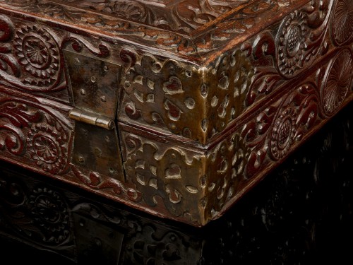 XVIIe siècle - Boîte à jeux en bois de rose sri-lankais/portugais, fin du XVIe/début du XVIIe