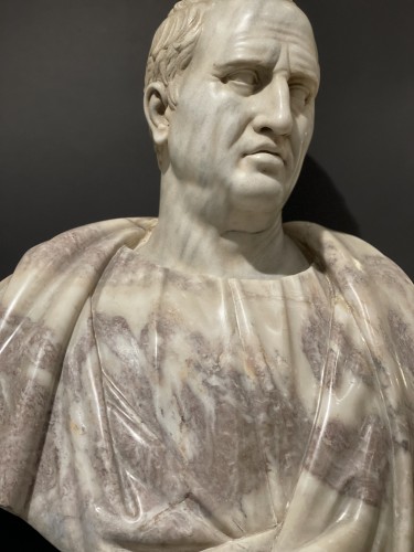 Sculpture Sculpture en Marbre - Buste en marbre représentant "Cicéron"