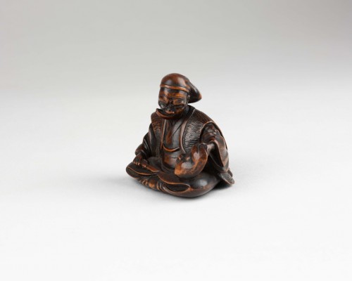 XIXe siècle - Netsuke – sculpteur de masque par Masayuki, Japon Edo