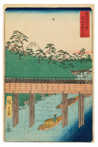 Estampe Hiroshige Ando - Ochanomizu dans la capitale orientale
