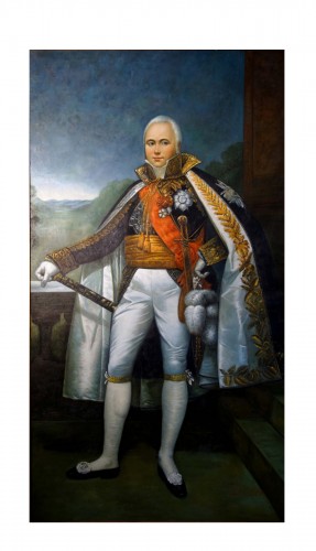 Grand portrait en pied du maréchal d’Empire Victor