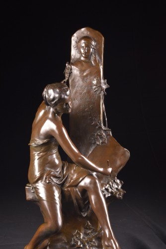 Le souvenir -  Emile Louis Picault (1833-1915) - Sculpture Style Art nouveau