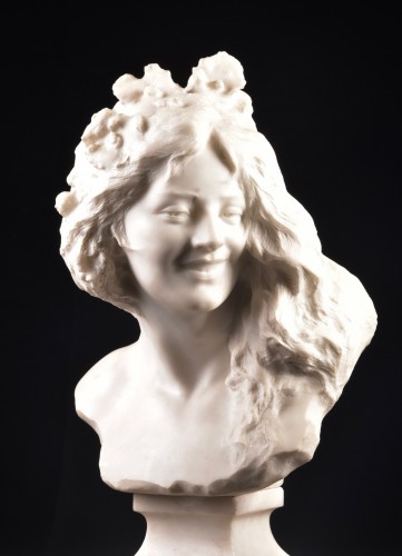 Buste de jeune femme - A. Gory (1895-1925) - Sculpture Style Art Déco