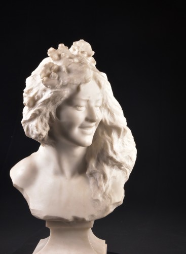 Sculpture Sculpture en Marbre - Buste de jeune femme - A. Gory (1895-1925)