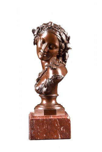 Jan Jozef Jacquet (1822-1898) - Buste de jeune femme, 1857