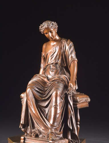 Victor Paillard (1805-1886) Figure féminine assise - Sculpture Style Napoléon III