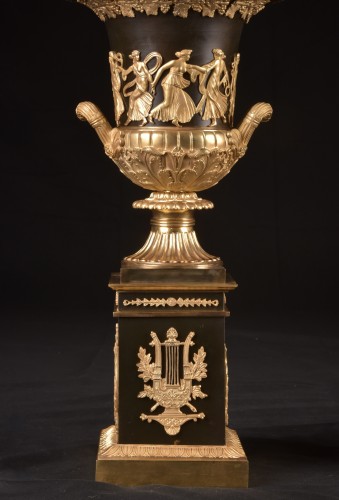 Objet de décoration Cassolettes, coupe et vase - Paire de vases Médicis Empire