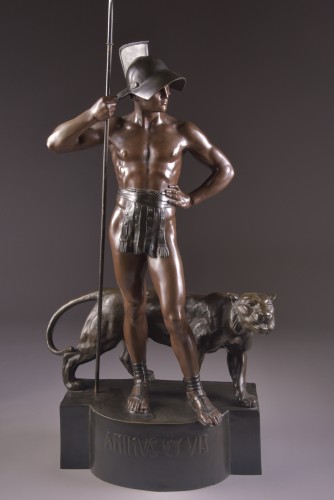 Jean Lavergne (1863-1928) - "Animus et VIs" monumentale sculpture en bronze - Mora Antiques