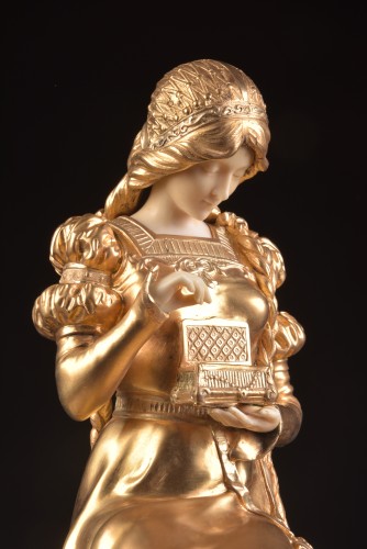 Sculpture Sculpture en Bronze - Marguerite - Dominique ALONZO ( act. 1910-1930)