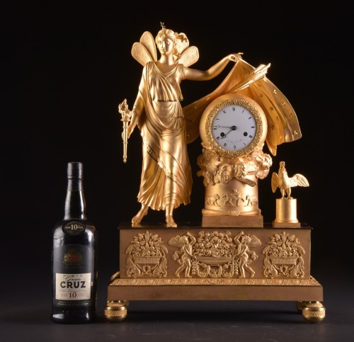Grande pendule Empire en bronze doré, Le Roy Horlogier du Roi à Paris - Horlogerie Style Empire